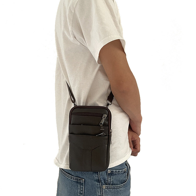 Винтажная сумка через плечо из искусственной кожи для мужчин, забавная поясная сумочка, повседневный дорожный мессенджер для телефона