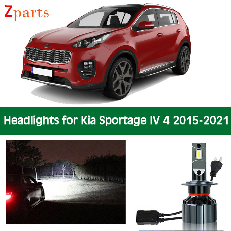 Bombilla de Faro de coche para Kia Sportage IV 4 QL QLE Canbus, lámpara de luz de cruce y alto, accesorios de iluminación, 2015 - 2021