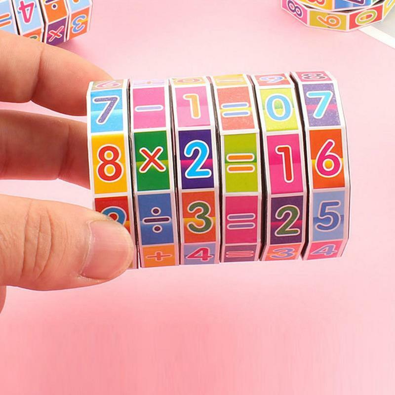 Cube magique mathématique pour enfants, jouets de comptage, puzzles de nombres cylindriques, jeu d'apprentissage pour enfants