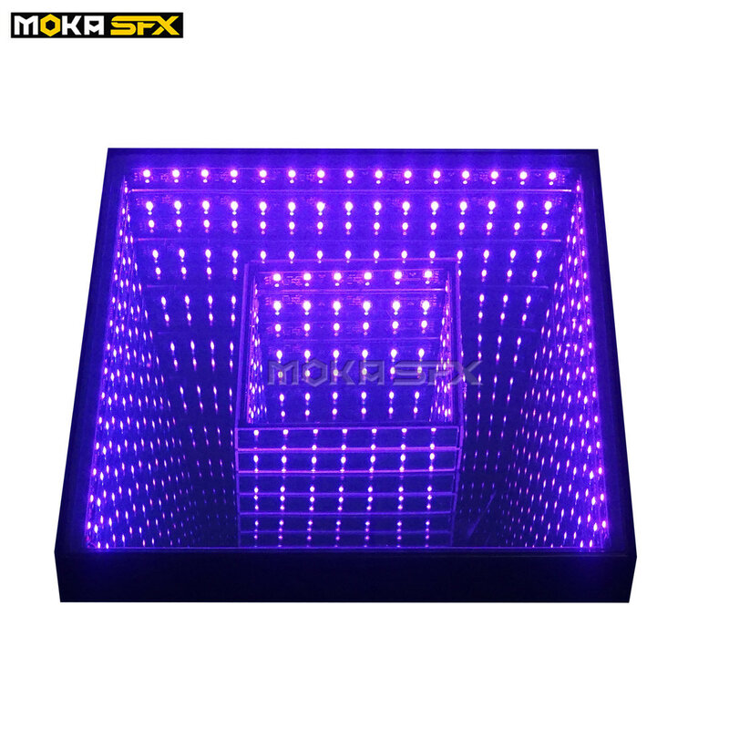 MOKA-3D Mirror Dance Floor com controlador SD e fonte de alimentação, boate LED Infinity, 50x50 por painel, 25 pcs por lote