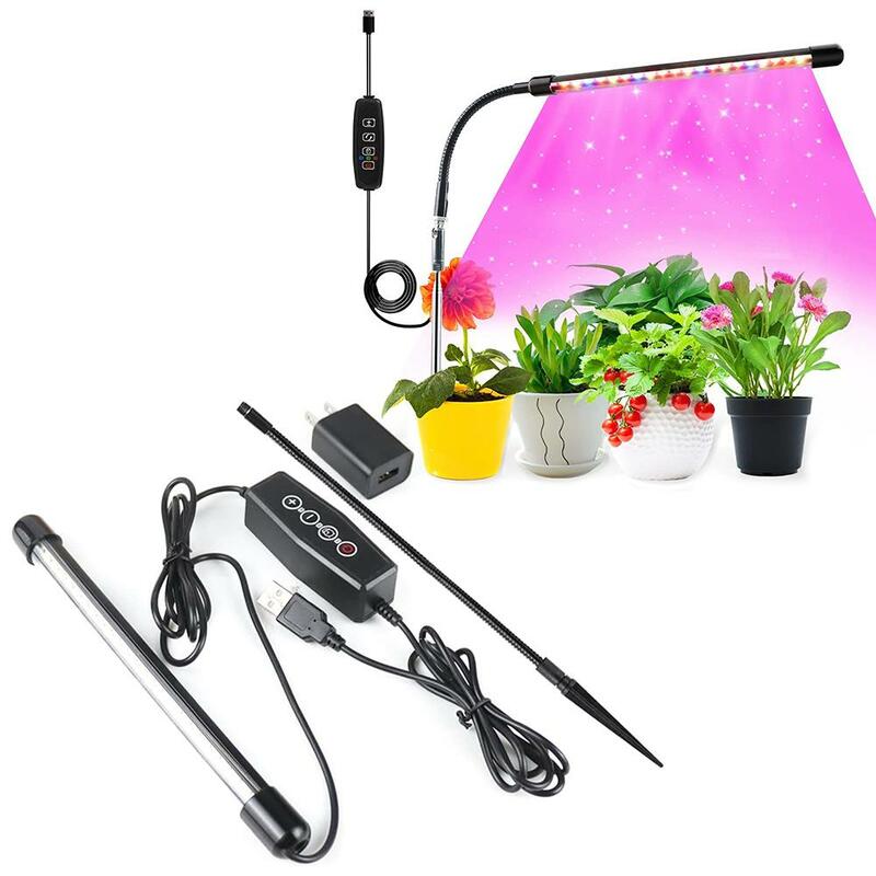 LED Plant Growth Lamp With 3/9/12 H Timing Function 9 Modes 360 Degree Adjustable Plant Fill Light For Indoor Plants Veg Flower