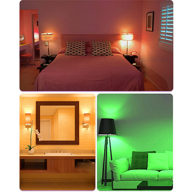 Cabeça magnética fantasma cor LED lâmpada, controle remoto temporizador, escurecimento cabeceira, noite de sono, atmosfera, lâmpada E26