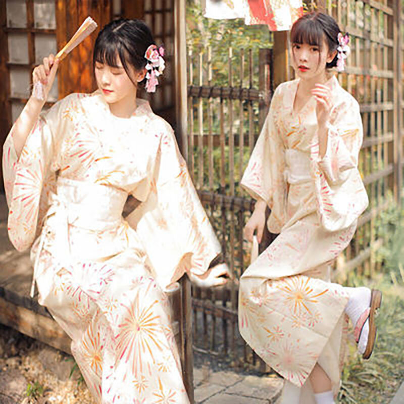 Kimono Wanita Tradisional Jepang Yukata Haori Kimono Cosplay Blus Gaun Wanita Musim Panas Fashion Fotografi Pakaian Gaun Pesta