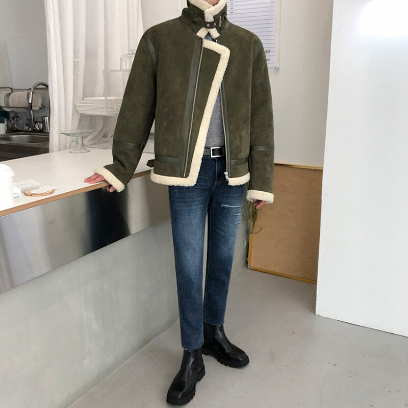 Pakaian Berlapis Katun Pria Di Musim Dingin, Versi Korea, Jaket Berlapis Katun Longgar dan Tebal Bermerek Mode