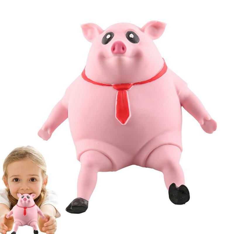 Piggy Anti-Stress Brinquedos para Crianças, Boneca De Borracha Macia, Decompressões FStretchable, Anti-Stress Fidgets, Presentes Adoráveis, TPR