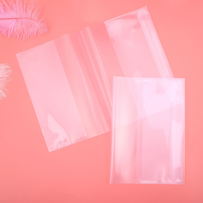 Cubierta de libro de ejercicio de plástico impermeable transparente, cubierta de libro de notas, Protector de película, 16K