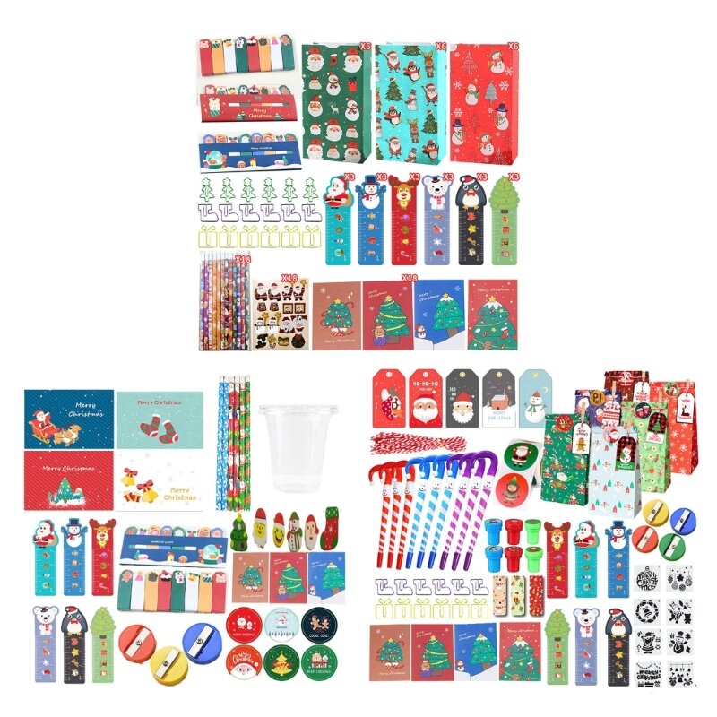 Christmas Theme Stationery Sets Pencils Christmas Stationery Bag Stationary Suit