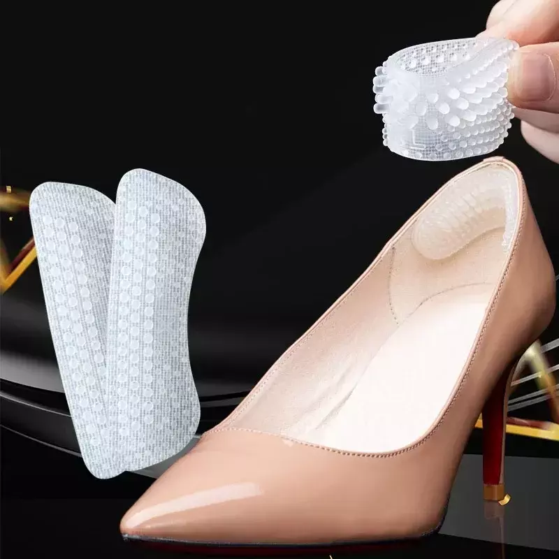 Silikonowa wkładka do buta naklejki na obcasy dla kobiet męskie antypoślizgowe poduszki na obcasie wkładki antypoślizgowe ochraniacze na stopy pięty