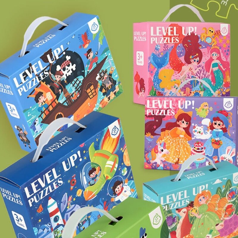 60 sztuk Puzzle kreskówek Zabawki dla dzieci Puzzle edukacyjne dla dzieci Chłopcy Dziewczęta