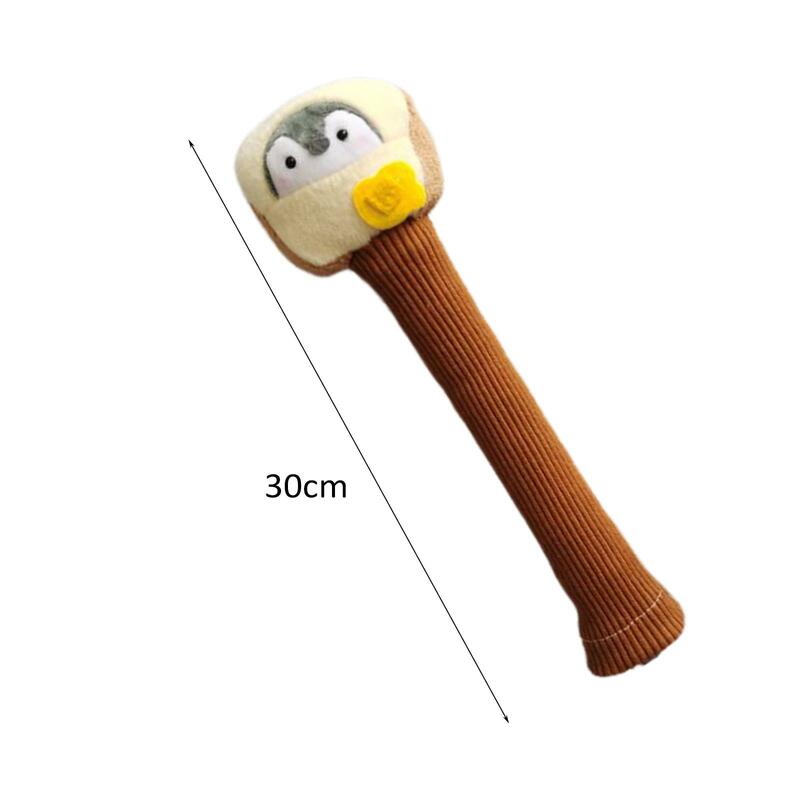 Badminton Racket Handle Cover Small Plush Doll Anti Slip Badminton Overgrip Yellow Penguin