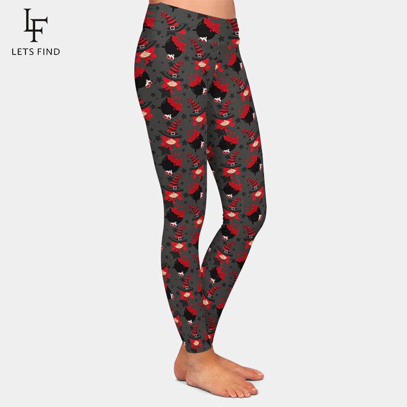LETSFIND-Pantalones elásticos con estampado de bruja para mujer, mallas ajustadas de cintura alta, cómodas, 2020