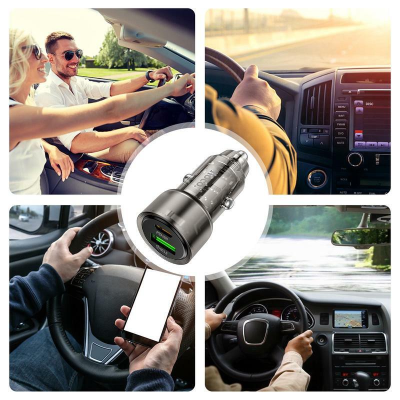 Car Charger Adapter Type C Fast Charging Adapter Block For Truck Road Trip Essentials For Convertible SUV Rv Truck Travel Camper