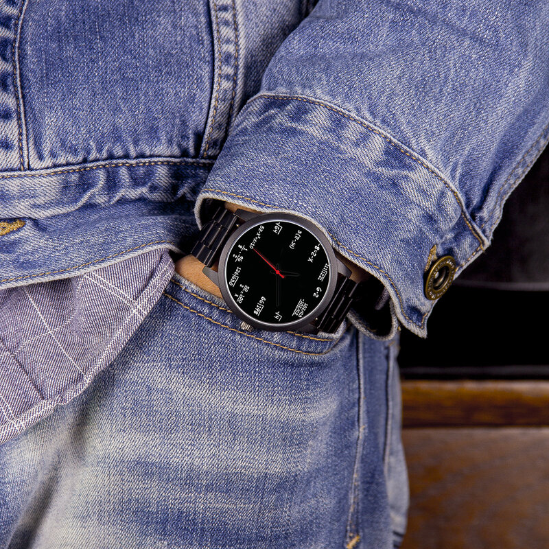 Reloj de pulsera de cuarzo decorativo para hombre, diseño de fórmula matemáticas, Campus, Punk, estilo genial, regalo de recuerdo para estudiantes y niños, 2024