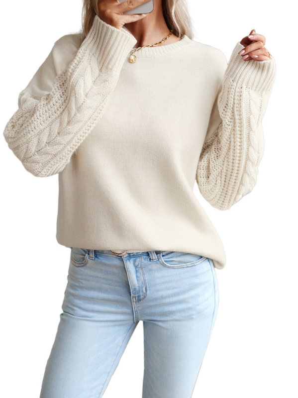 Женский свитер, новинка сезона осень-зима 2023, Модный повседневный однотонный вязаный пуловер с круглым вырезом и длинным рукавом, свитер, одежда Y2K