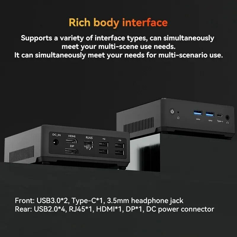 Mini PC BOX de fábrica, adecuado para todas las escenas, pantalla síncrona UHD 4K, 60Hz, LPDDR5, 4800MHZ, operación ultrarrápida, superventas