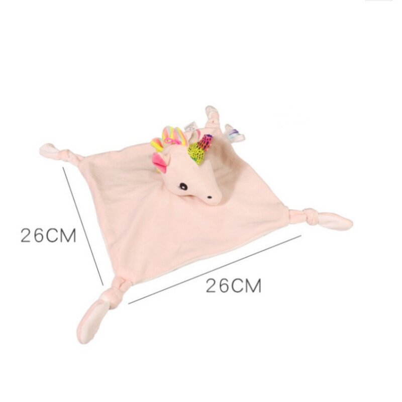 Baby Animal Bunny Appease Towel Soft Stuffed Baby Comforter Sleeping Toy Custom Embroidered Logo Shower Gift