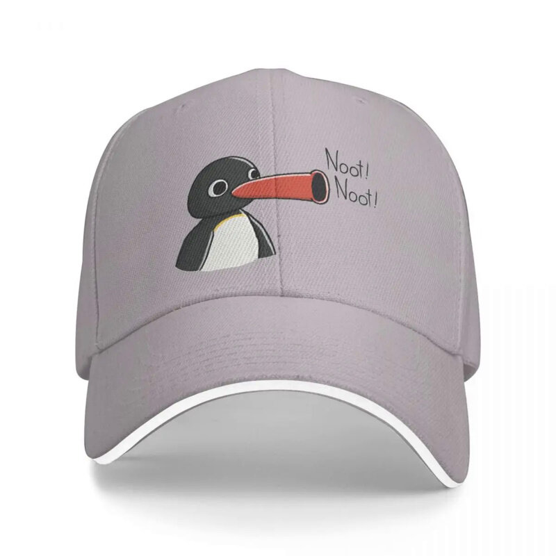Pingu-sombreros de dibujos animados familiares para mujer, gorra de béisbol con visera, Color puro, para ciclismo