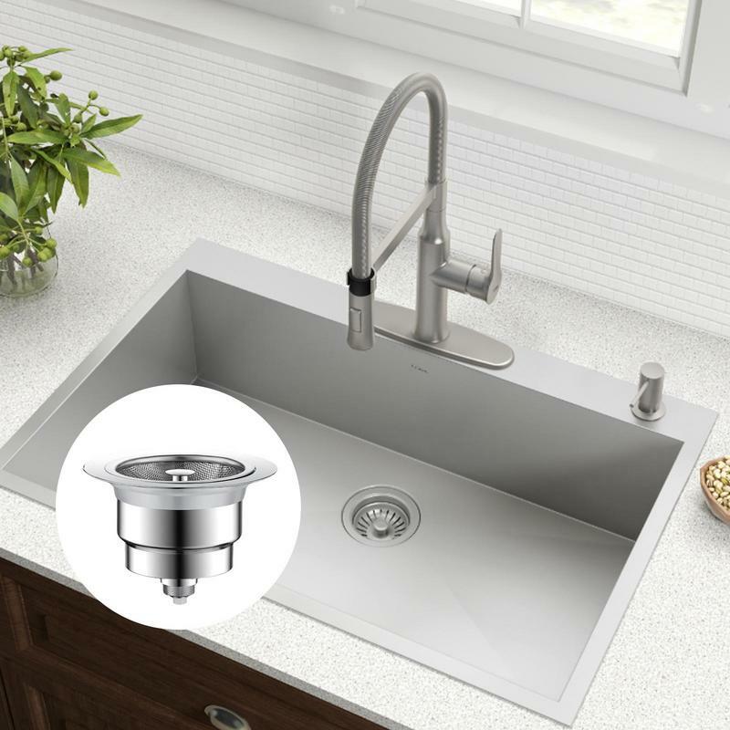 Фильтр для кухонной раковины с защитой от засоров, стопор для мусора из нержавеющей стали для ванной комнаты