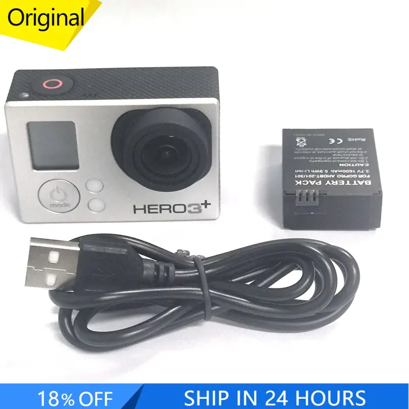 Set suku cadang perbaikan kabel pengisi baterai kamera edisi perak 3 GoPro Hero