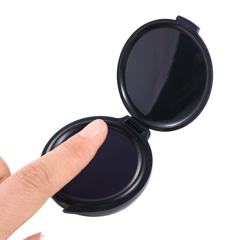 Bantalan tinta sidik jari Mini portabel, 3 warna anti-palsu Pad tinta stempel bening keuangan perjanjian keuangan perlengkapan kantor