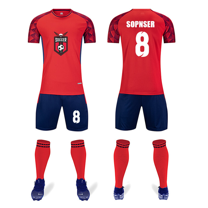 La maglia da calcio personalizzata per bambini ha impostato l'uniforme della squadra di Futsal di qualità personalizza le uniformi da allenamento della squadra di calcio stampa il Logo del numero del nome