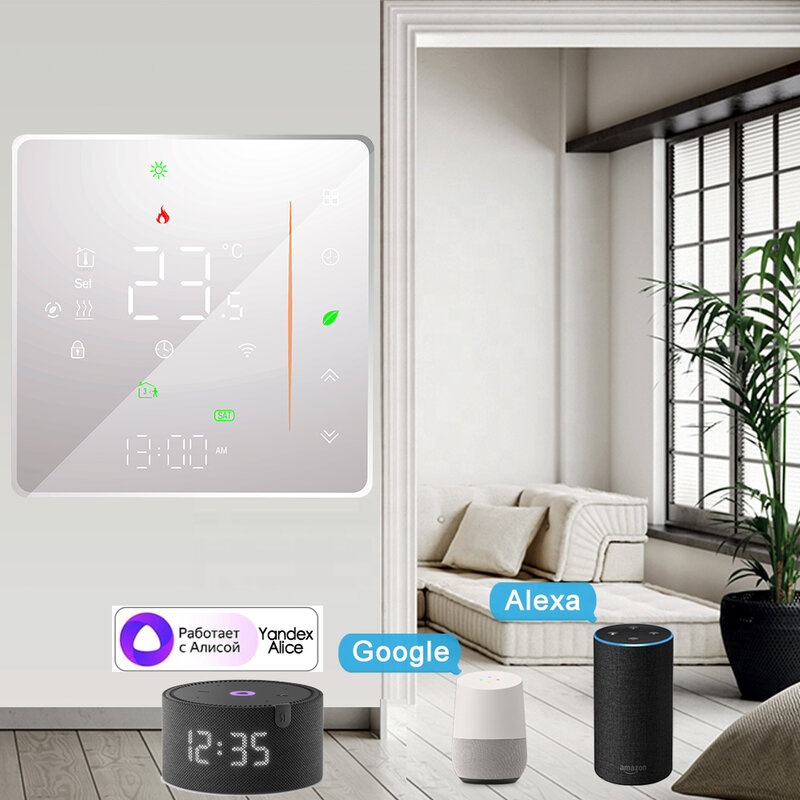 Termostato Wifi Tuya Smart Life para caldera de Gas y calefacción de suelo cálido, controlador de temperatura para el hogar, SmartThings, Alexa, Google, Siri