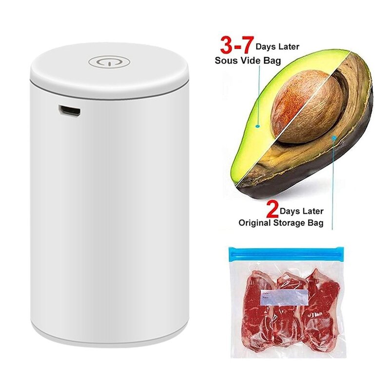 Wireless Dual-Purpose Air Pump for Food Air Extraction & Inflation Vacuum Machine,Food Saver Bags for Vacuum Sealer B