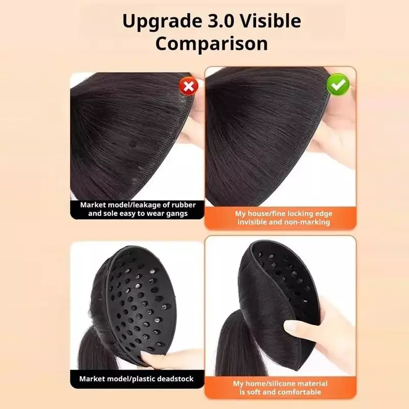 Черный пучок волос для женщин, кусочки волос, замена, увеличение объема волос, парики конского хвоста, свадебные аксессуары для волос