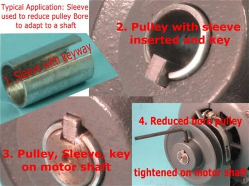 1Pc 3/4" To 1" W/Step Key & Gas Engine Pulley Crank Shaft Sleeve Adapter Predator