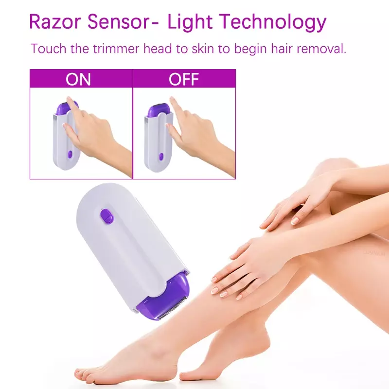 Profesjonalny bezbolesny dotyk skóry dotykowy trymer do włosów dla kobiet twarz noga bikini ręka golarka elektryczna do ciała depilator