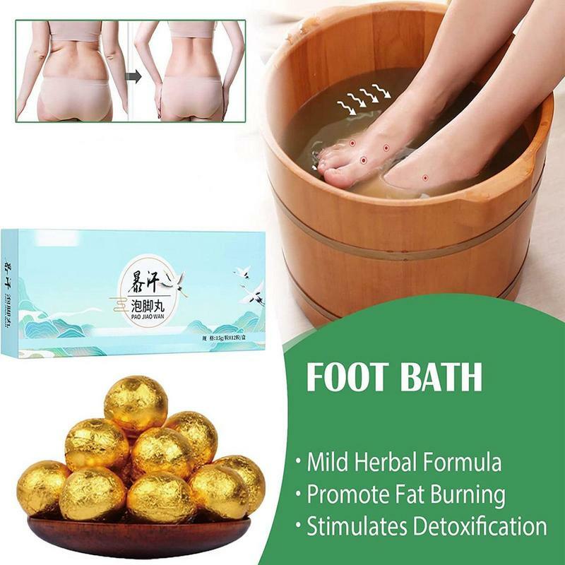 Wormwood Foot Soak Ball 12pcs/Box Foot Soak For Women Dry Cracked Feet Sweaty Foot Bath Foot Cleansing Soak Beads