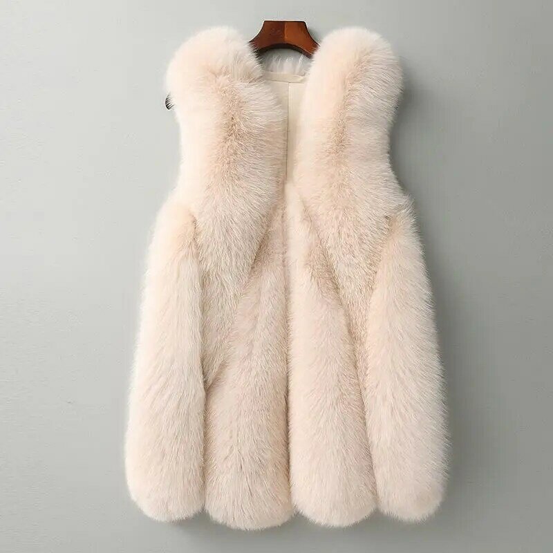 Faux Fur เสื้อกั๊กปุยใหม่มาถึงเสื้อ Plus ขนาดผู้หญิง Slim ปลอมขนสัตว์คุณภาพสูงประดิษฐ์ขนสัตว์ Gilet teddy