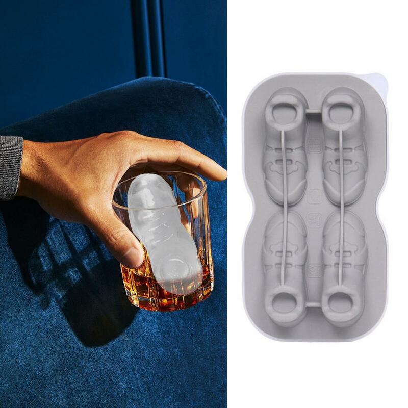 Hadiah bentuk menyenangkan untuk wanita cetakan es batu sepatu silikon untuk koktail wiski hadiah bentuk menyenangkan untuk wanita pembuat baki es yang dapat digunakan kembali