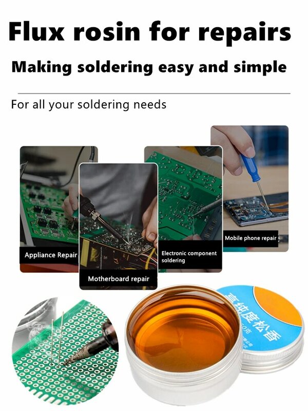 Rosin Solder Paste 30/50/100g High Purity Solid Flux Paste Soldering Tin Electric Iron Welding Oil Fluxes for Repair Electronic