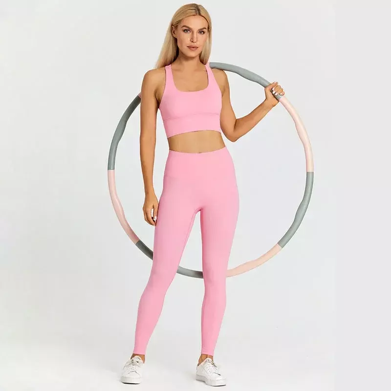 Lemon Brushed Nylon Strappy Longline Sports Bra for Women Gym Wirefree Padded Medium Impact Workout Crop Tank Top Active Wear