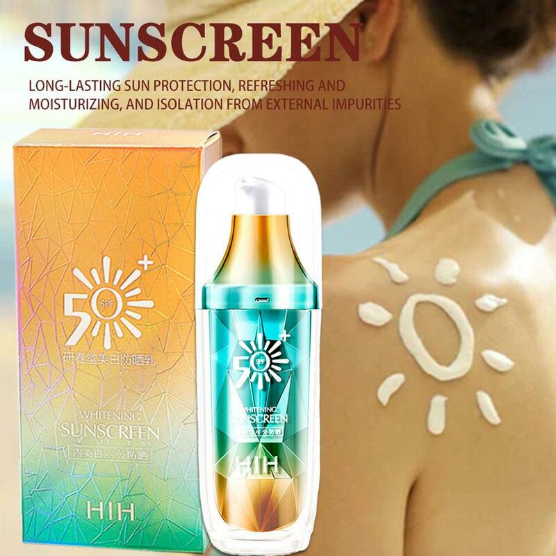 Ochrona przeciwsłoneczna do twarzy, wybielająca esencja UV, wodoodporna, niewidoczna, odświeżająca SPF 50, nawilżająca pielęgnacja skóry 40g
