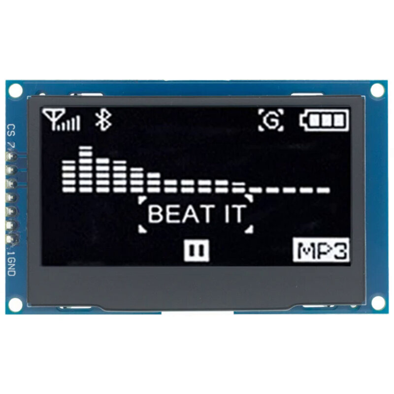 Modulo Display LCD OLED interfaccia seriale per Arduino UNO R3 C51, 2.4 ", 2.42", 128x64, SSD1309, 12864, 7 pin SPI/IIC I2C