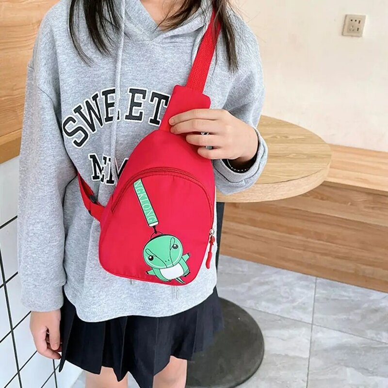 Мультяшные детские сумки, модная нейлоновая нагрудная мини-сумка с динозавром, сумки через плечо для путешествий на открытом воздухе