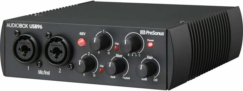 Presonus AudioBox 96 Audio Interface (May Vary Blue or Black) Full Studio Bundle with Studio One Artist Software Pack w/Mackie C
