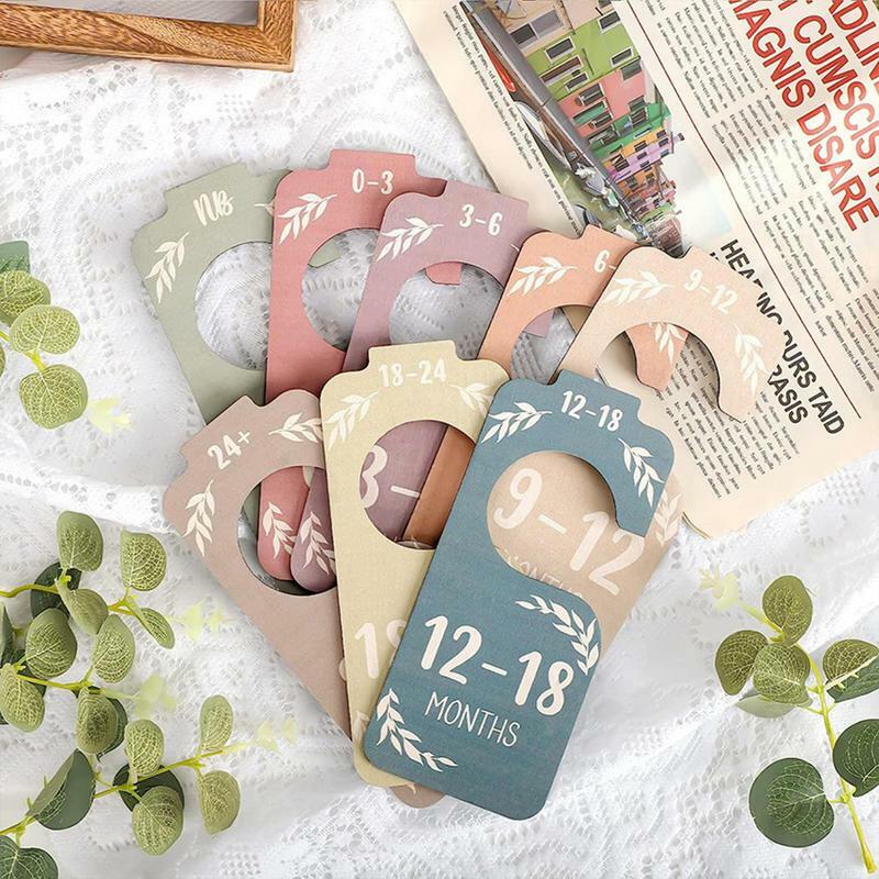 Clothes Separators For Closet Wooden Clothes Separators For Baby Wardrobe 8 Pcs Decorative Smooth Clothing Dividers For Children