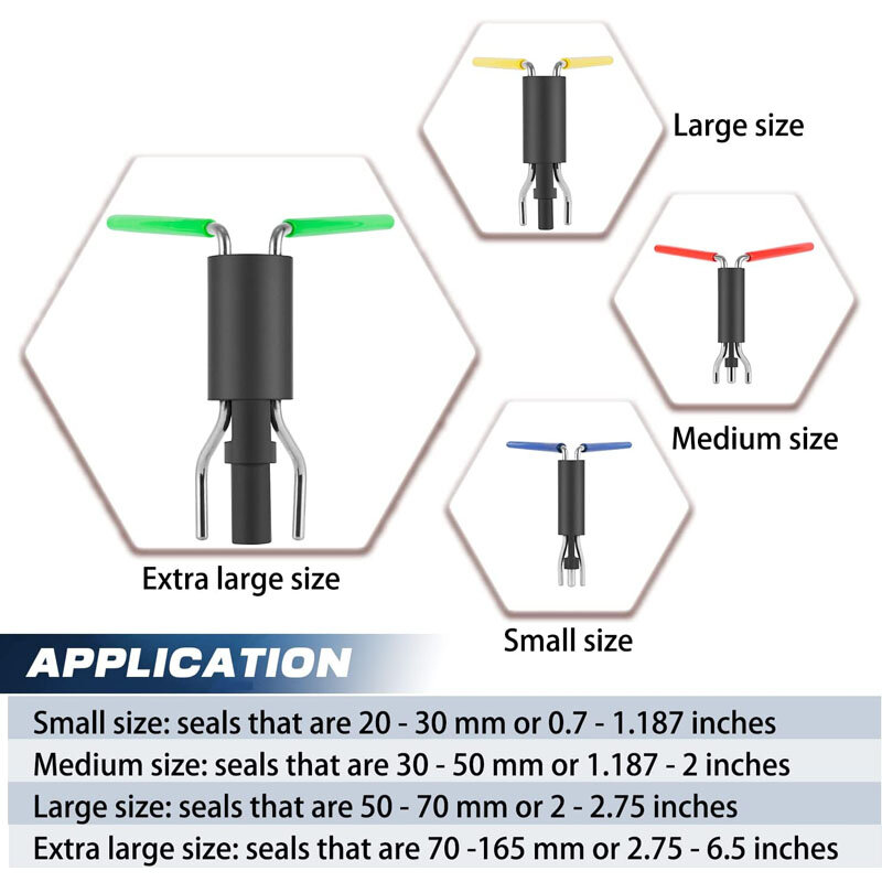 ANX segel Twistor menginstal alat hidrolik silinder Piston batang segel u-cup Twistor instalasi Set bekerja pada 0.7 Inch-6.5 Inch segel