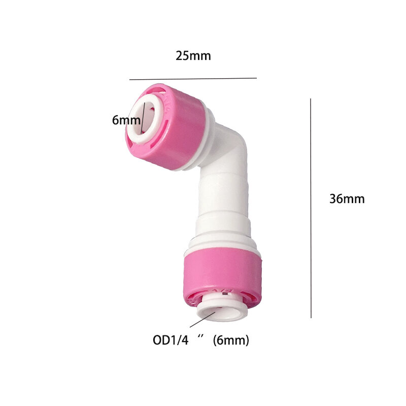 Односторонний обратный клапан для воды, колено 1/4 дюйма, быстроразъемный штуцер для шланга, фитинг для трубы, детали для фильтра воды, 5 шт.