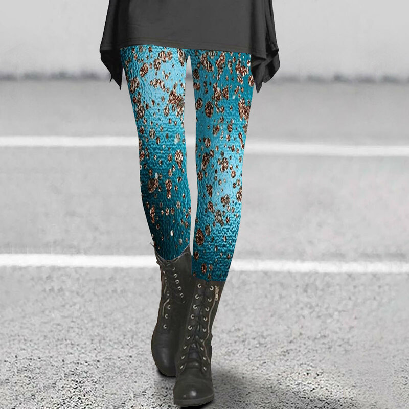 2024 legginsy hurtowe damskie walentynki z cekinami z serii z nadrukiem spodnie do jogi z wysokim stanem