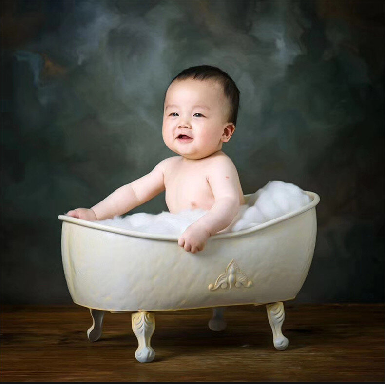 Fotografia recém-nascido adereços bebê ferro banheira infantil cesta foto fotografia acessórios grandes adereços para o chuveiro presente