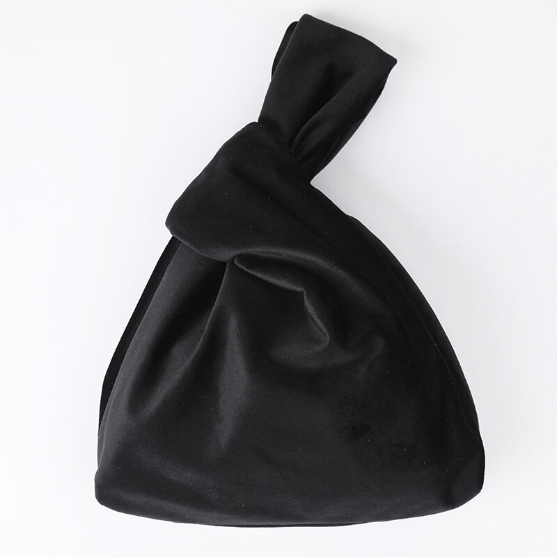 Bolso de mano de seda satinada para mujer, bolsa Vintage de terciopelo que combina con todo, de lujo, combina con todo, 2024