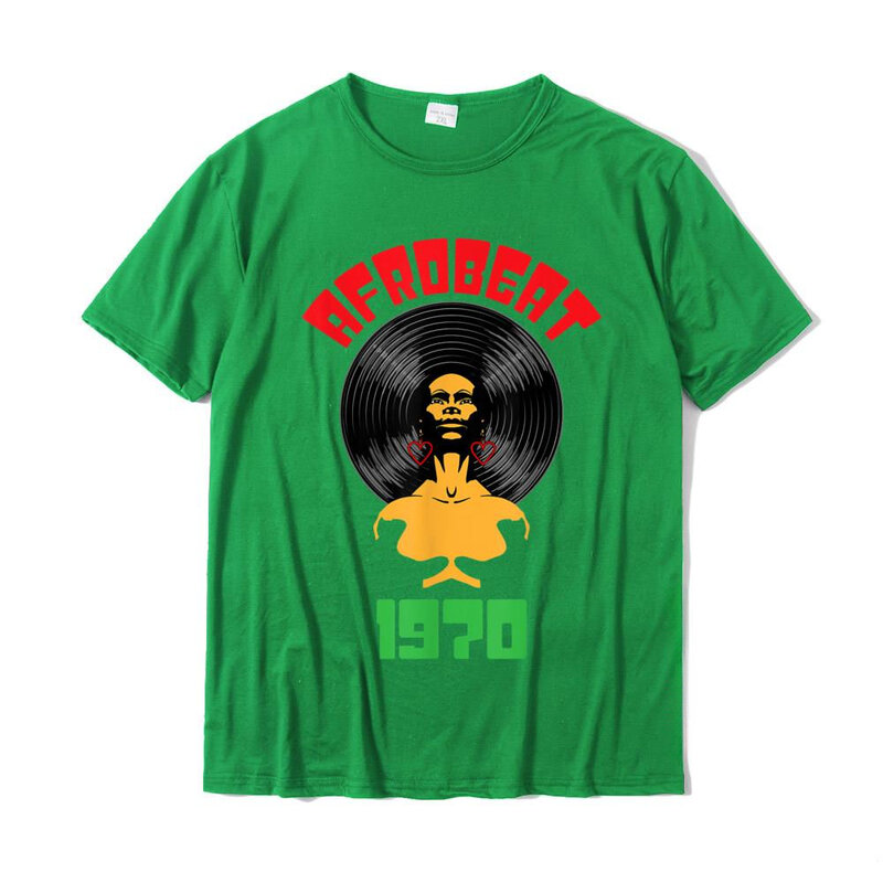 Afrobeat-camiseta personalizada para hombre, Camisa de algodón con estampado de discos de vinilo, peinado Afro, gran oferta, harajuku, 1970