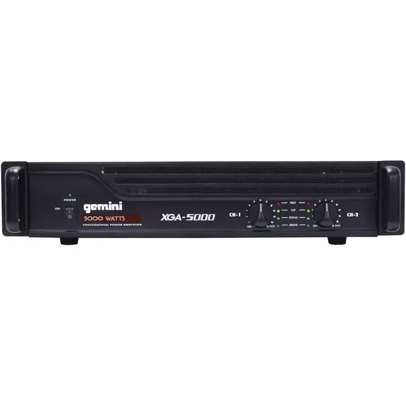 Gemini Sound XGA-5000 Class AB 2X 550W Professional-Grade DJ Amplifier - Power Amplifiers for Live Sound, Rack Mount Design, Per