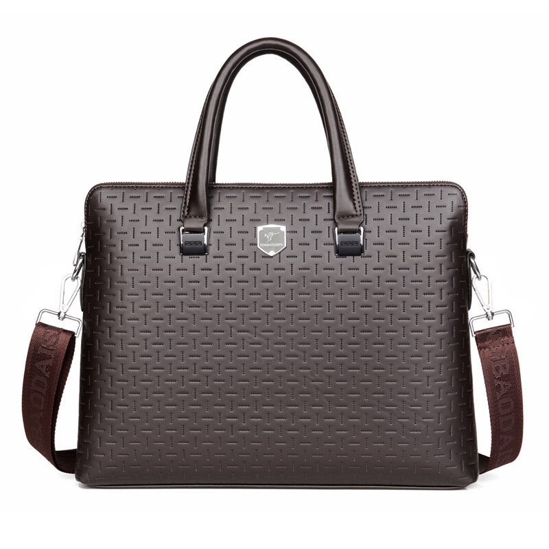 Деловой кожаный портфель для мужчин, вместительная сумка на плечо, мессенджер для офиса и ноутбука