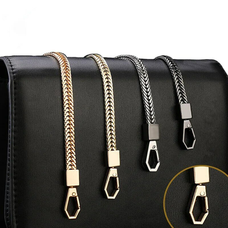 Bag Chain DIY Gold/Silver/Gun Black Bag Strap 6mm Replacement Purse Chain Shoulder Bag Straps Small Handbag Purse Handle Chain