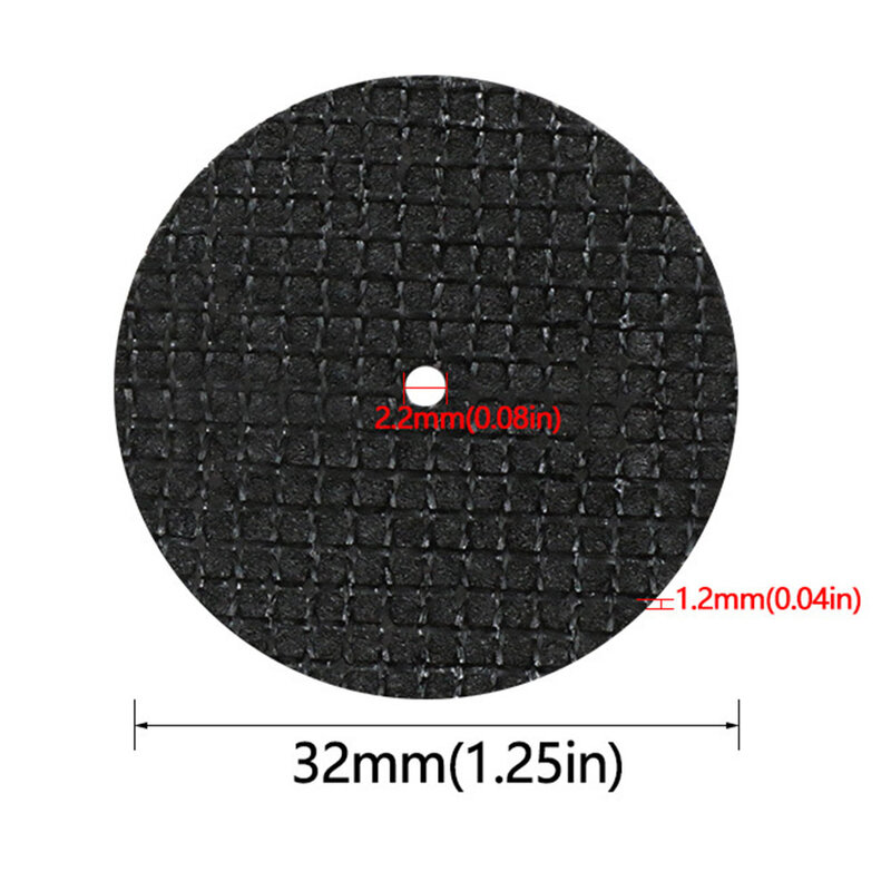 100pcs 32mm Resin Cutting Discs With 2pcs Mandrels Grinding Wheels Circular Saw Blade For Metal Cutting Rotary Tool Accesories